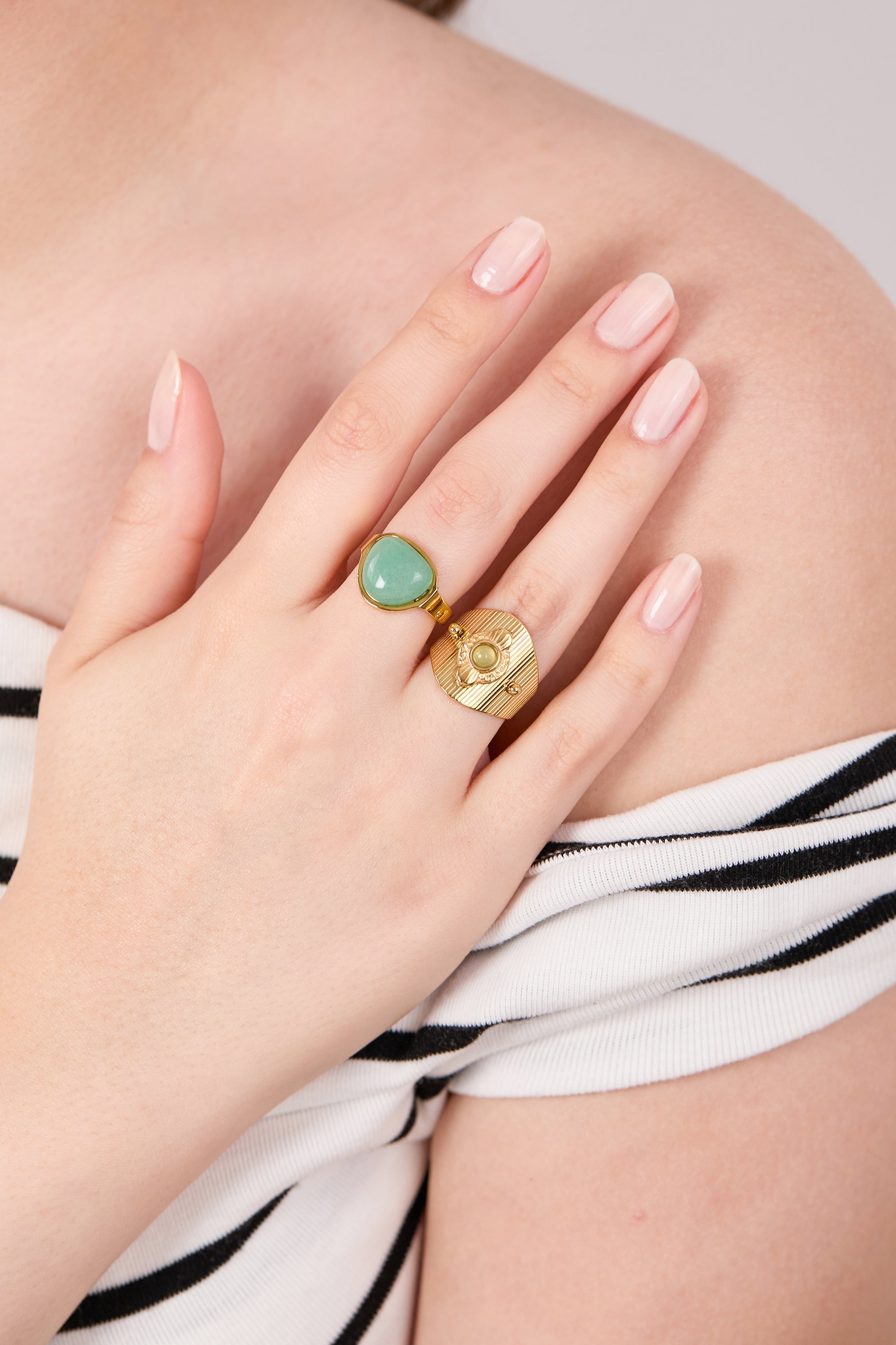 Rhodium Plated Hurre Ring