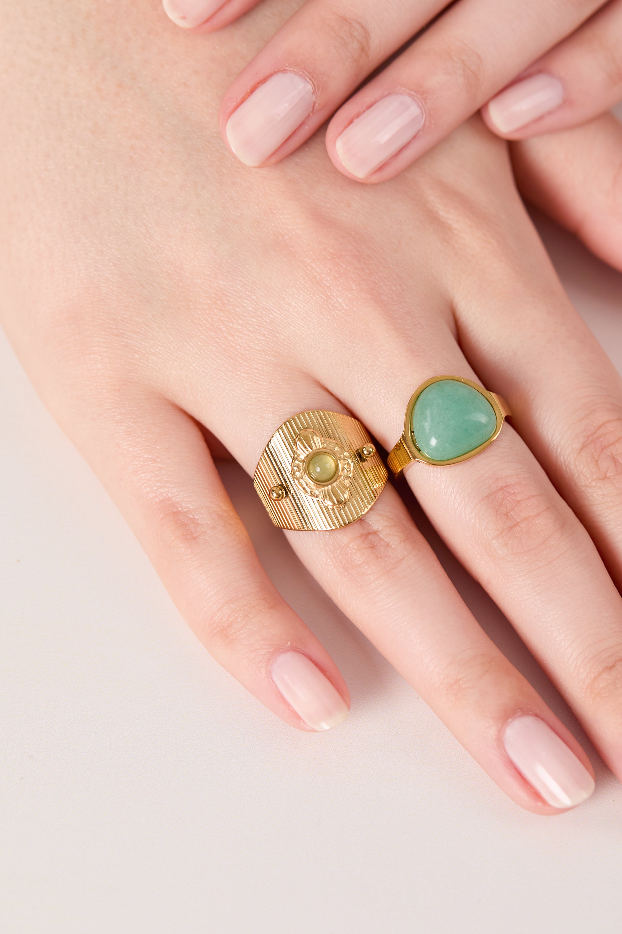 Rhodium Plated Hurre Ring