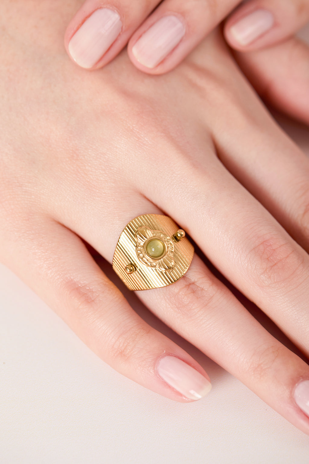 Rhodium Plated Hurre Ring