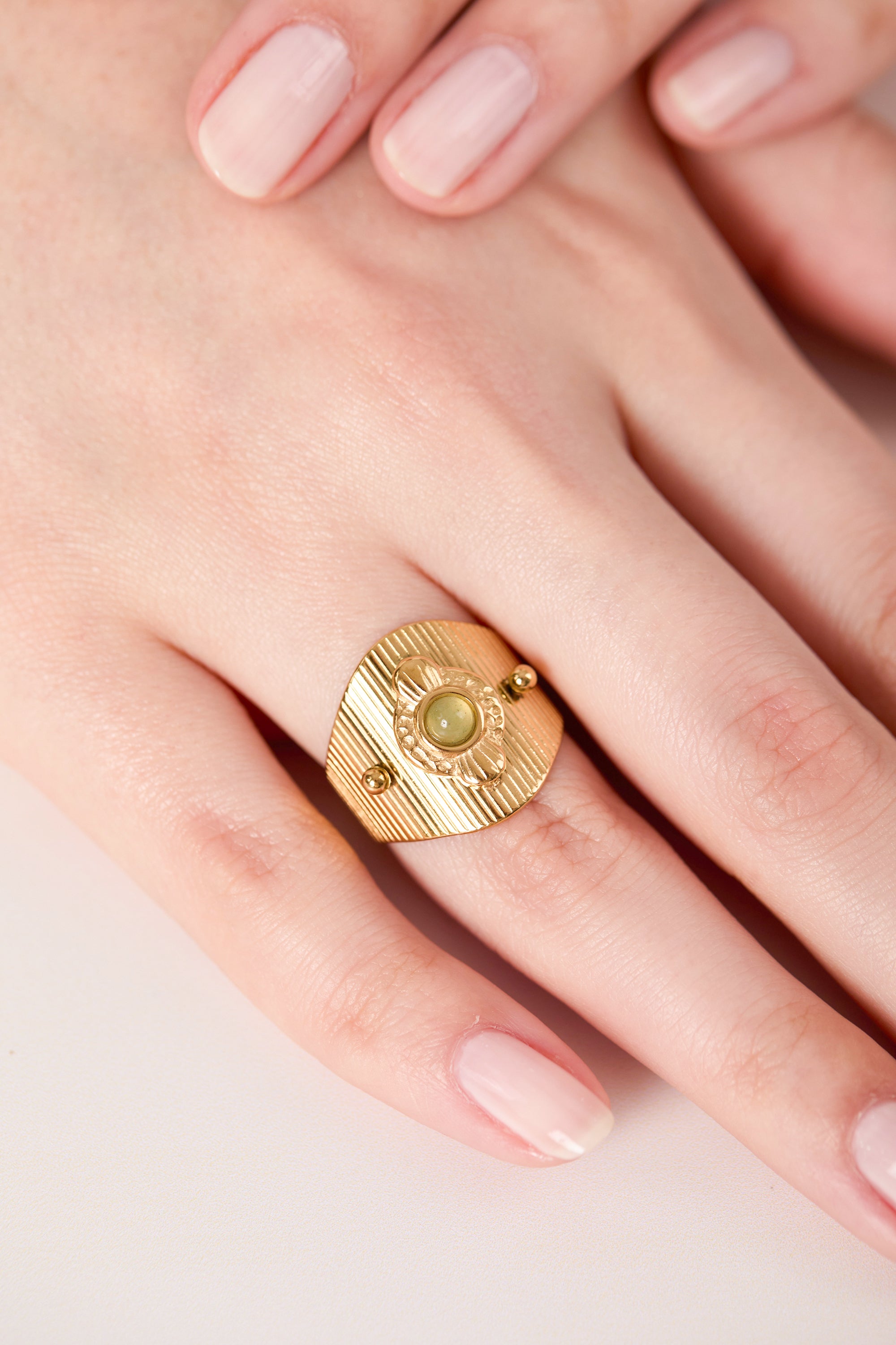 Rhodium Plated Hurre Ring