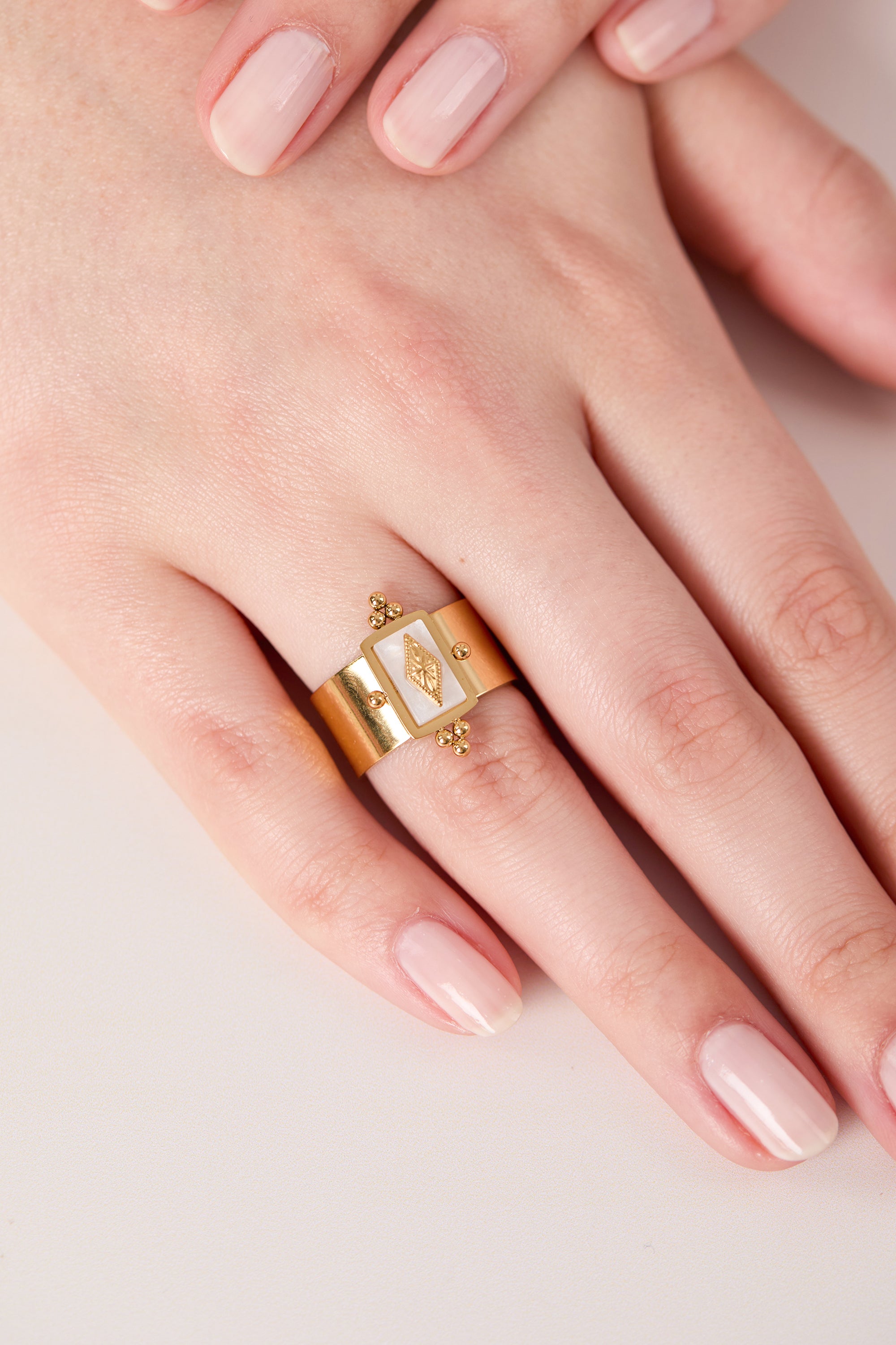 Gold Plated Retro Ring