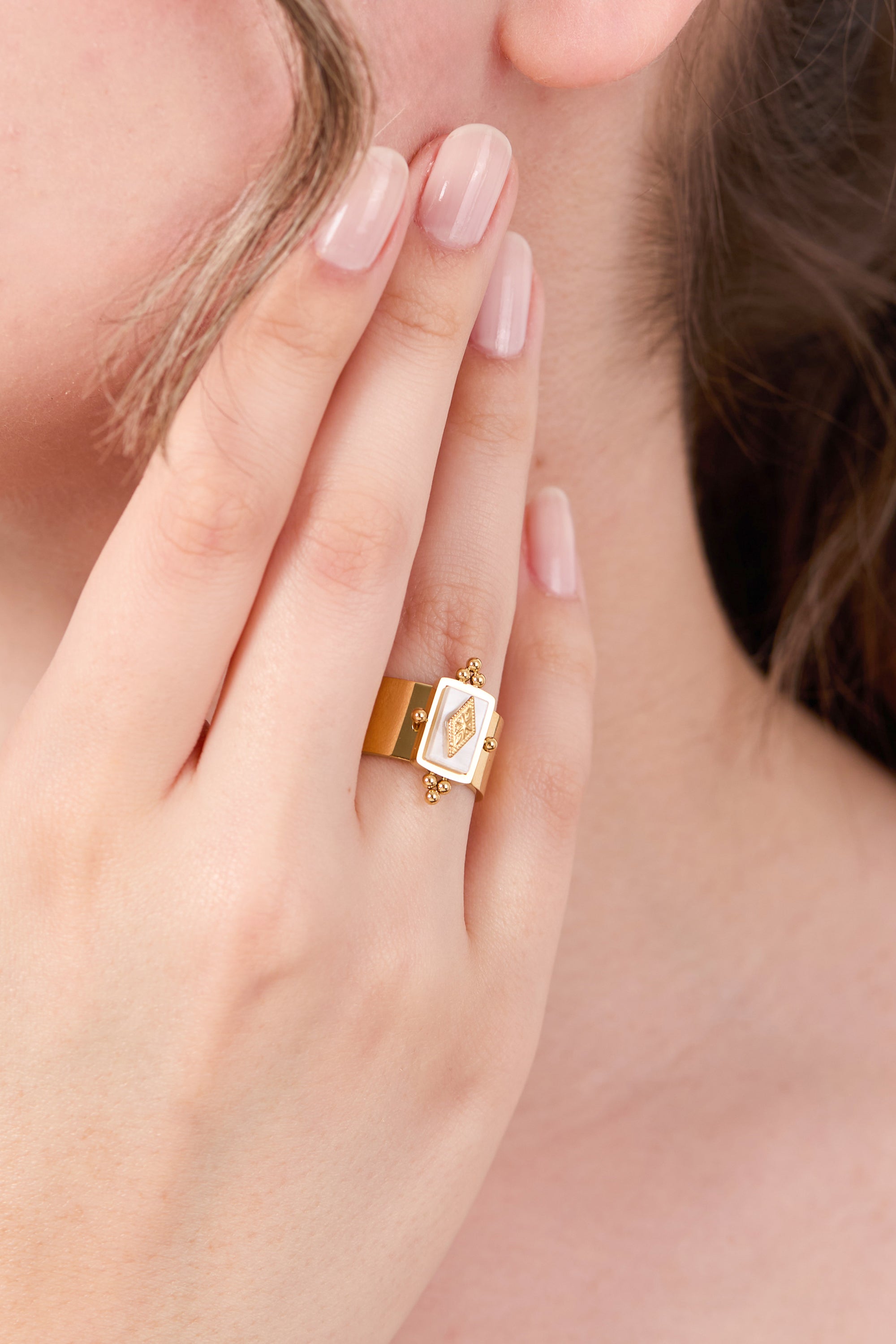 Gold Plated Retro Ring