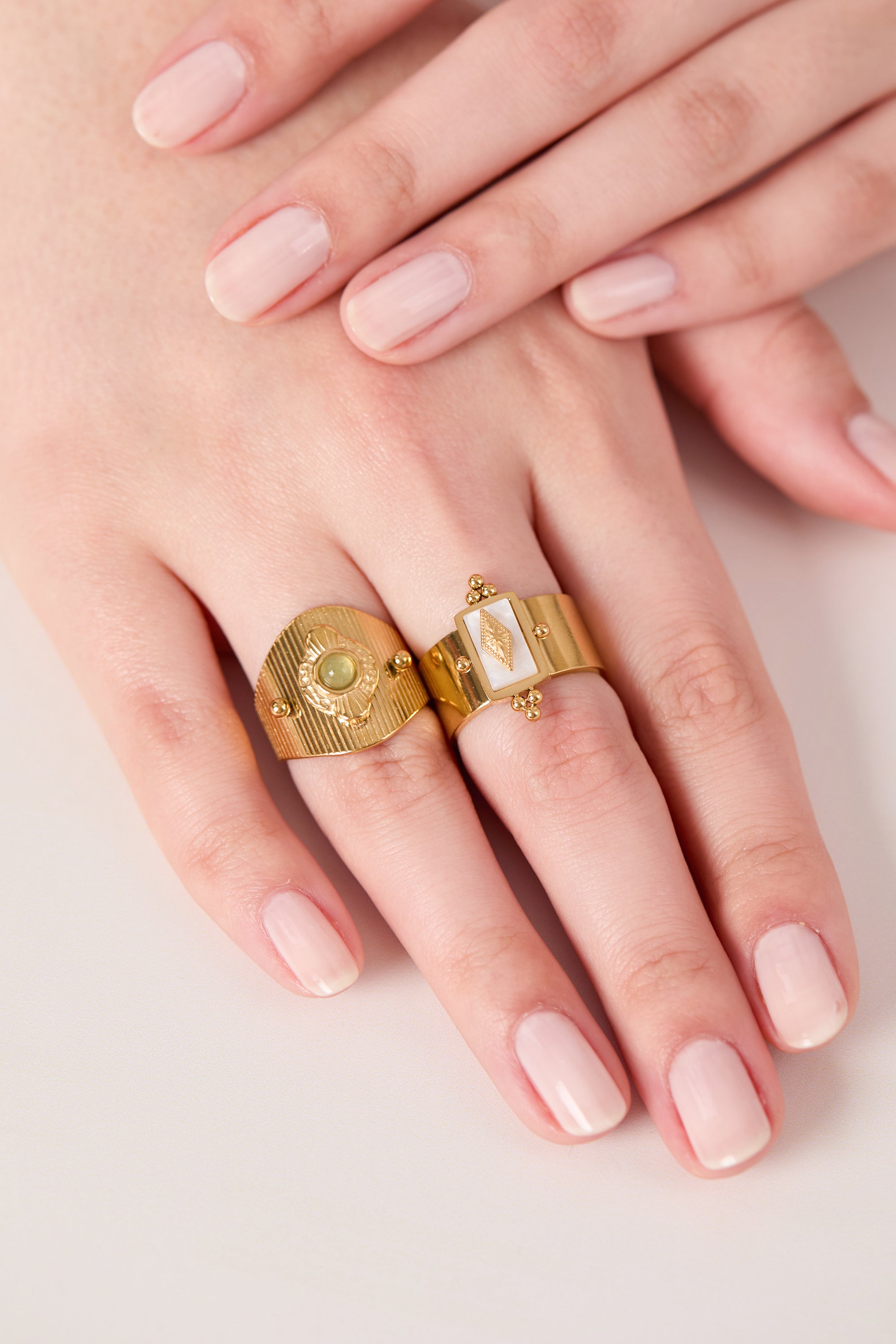 Gold Plated Retro Ring