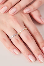 Zigzag Ring with Stones