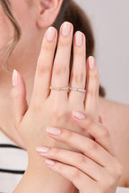 Zigzag Ring with Stones