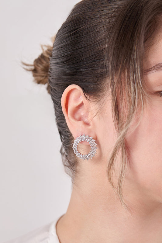 Special Design Earrings with Diamond Stones