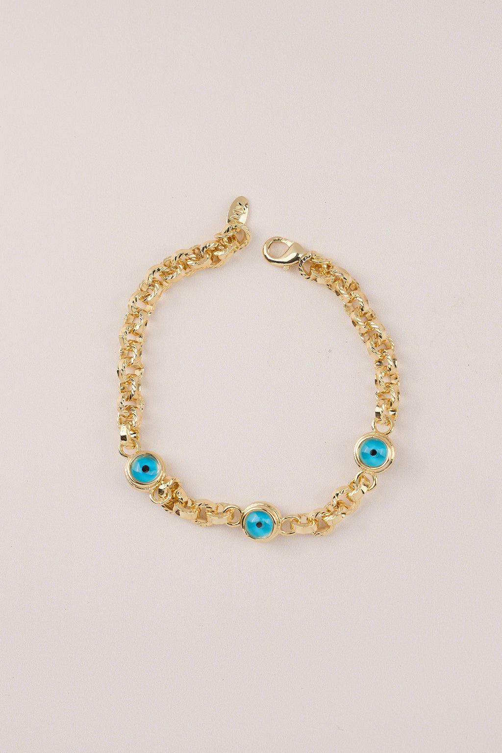 14K Gold Plated Evil Eye Beaded Bracelet
