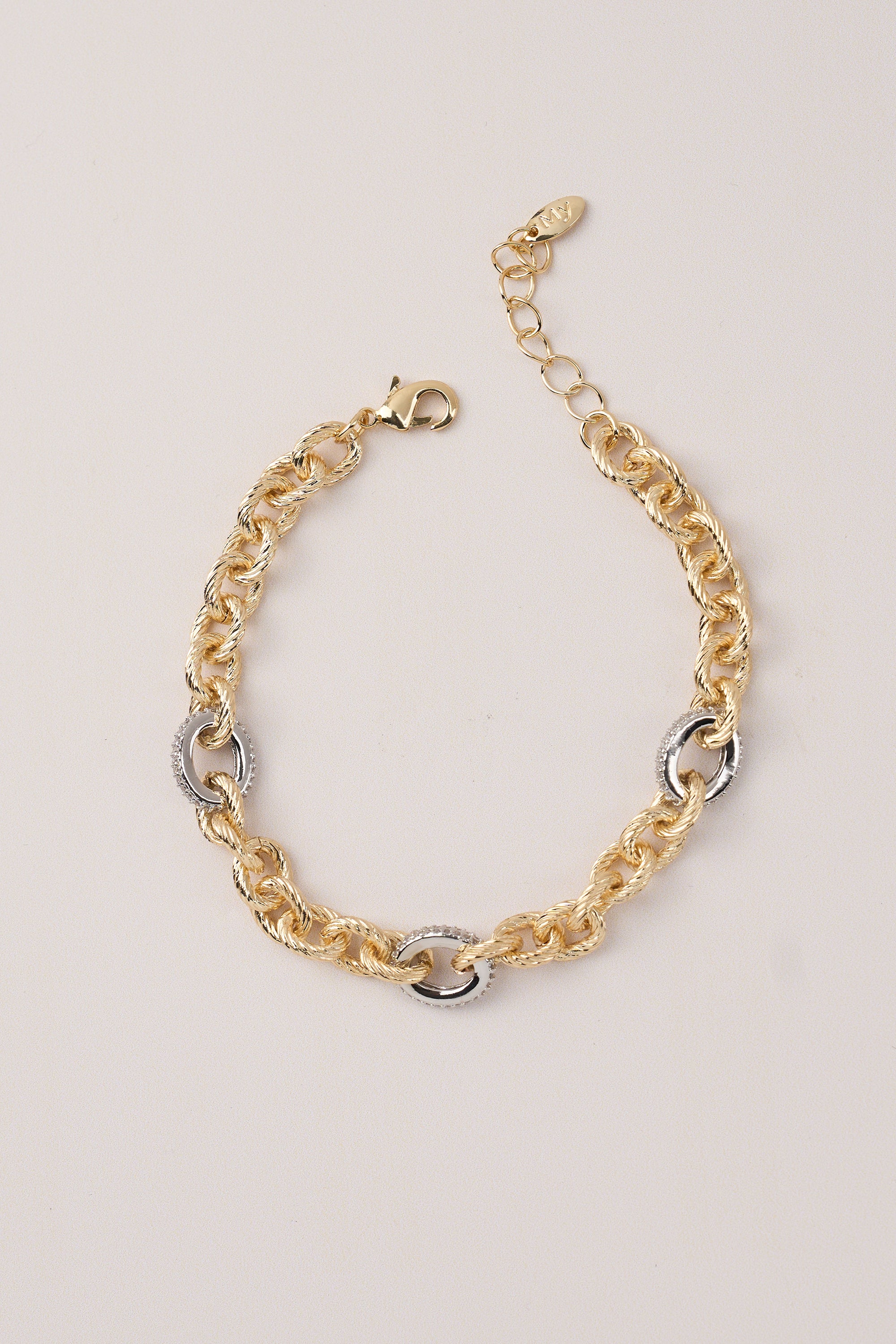 14K Gold Plated Hallow Bracelet