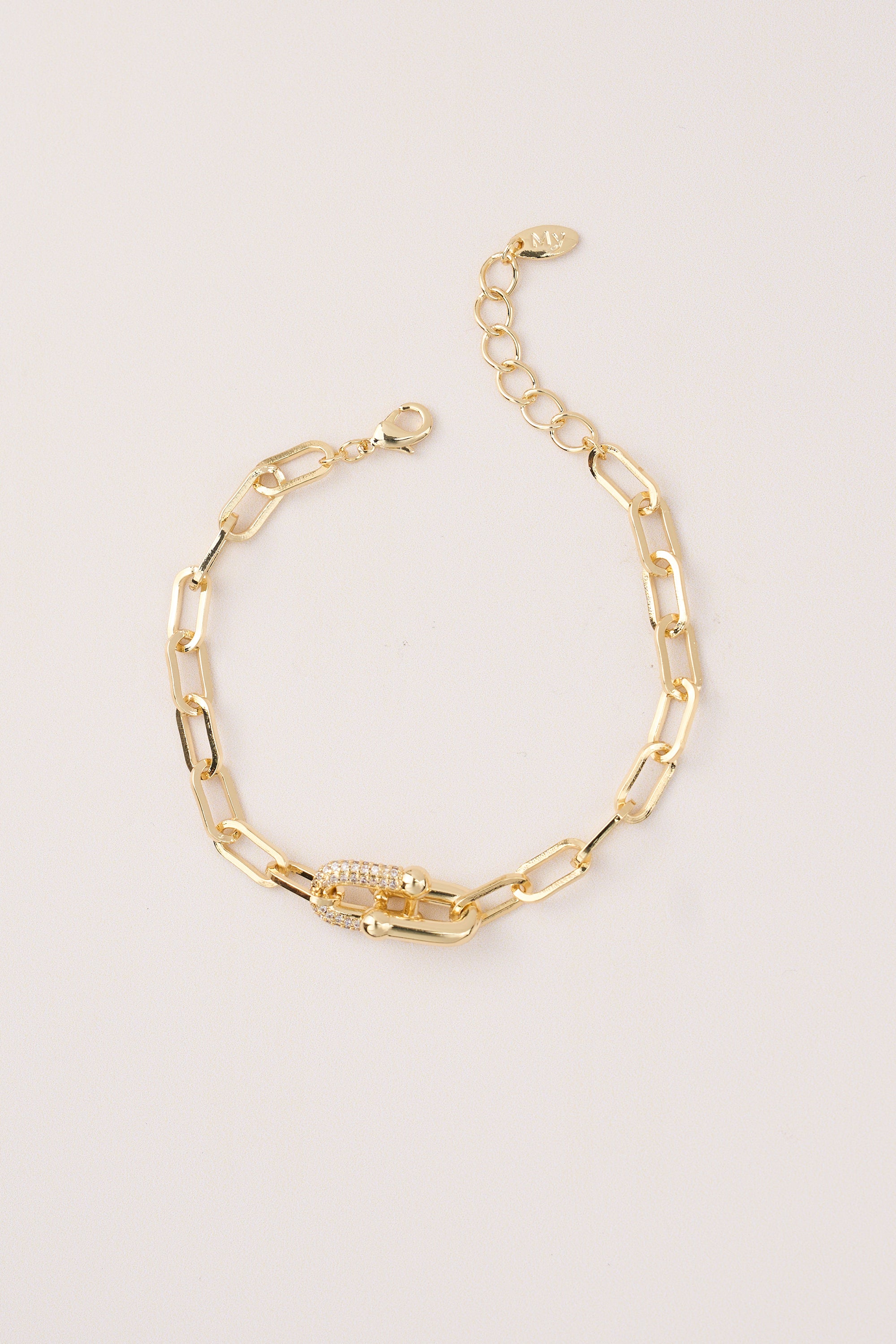 14K Gold Plated Charm Bracelet