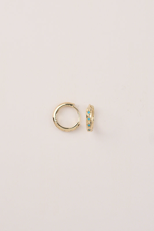 14K Altın Kaplama Mini Yıldızlı Küpe