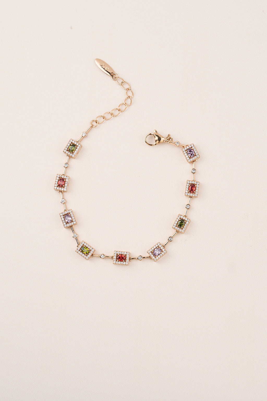 Xuping Colorful Baguette Model Bracelet