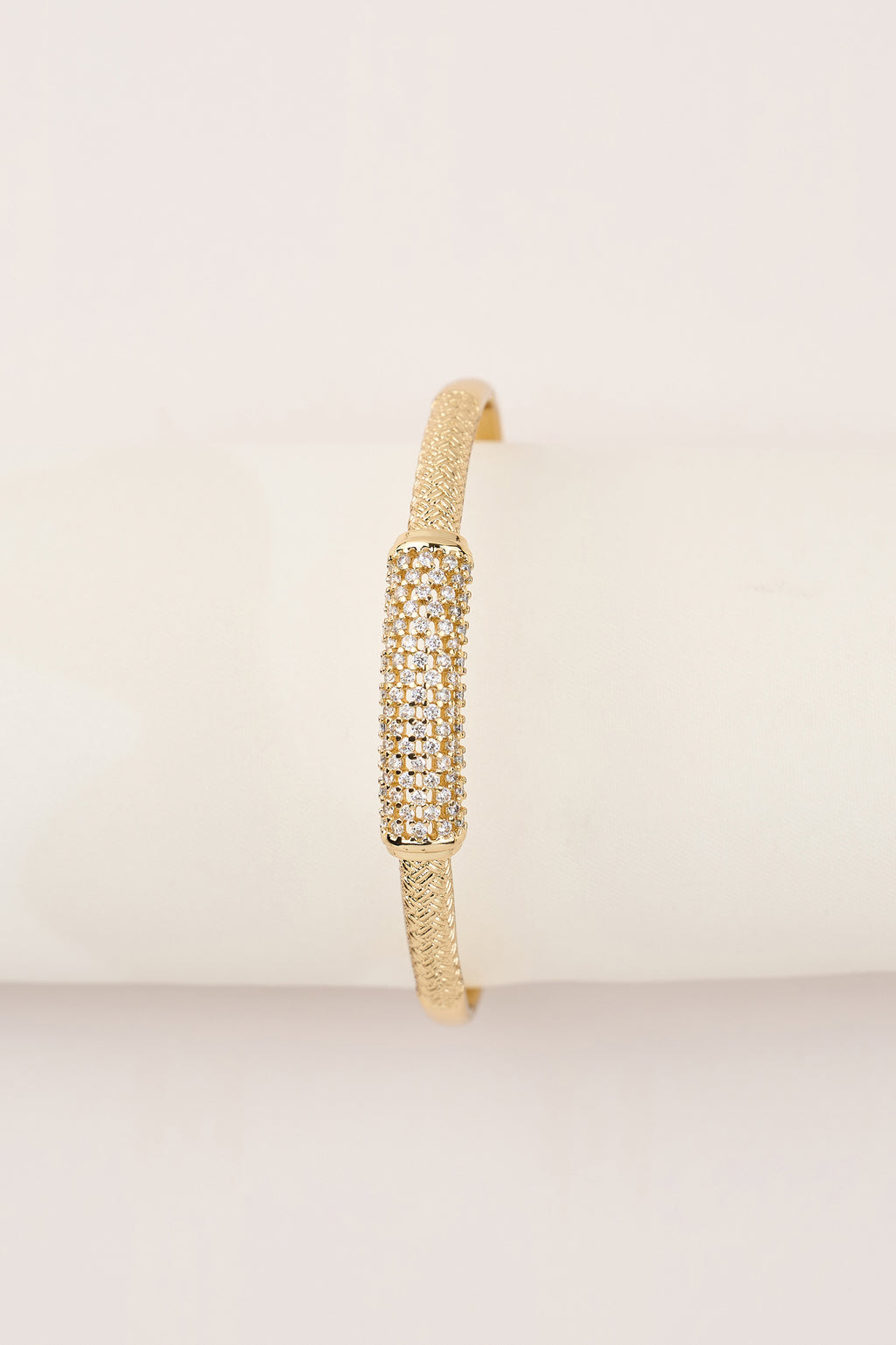 Xuping Cuff Bracelet with Diamond Center