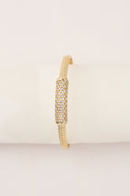 Xuping Ortası Pırlanta Taşlı Kelepçe Bilezik