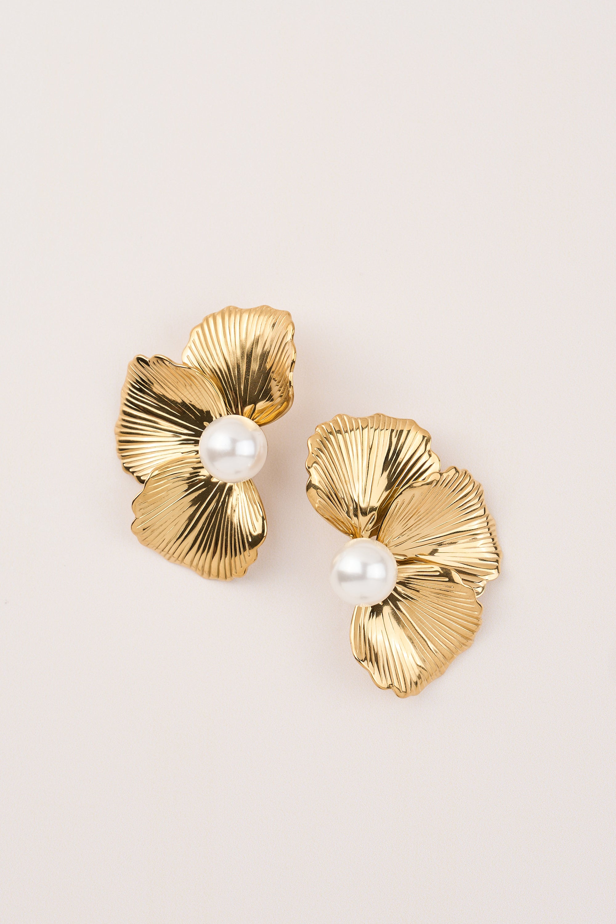 Steel Maxi Flower Earrings