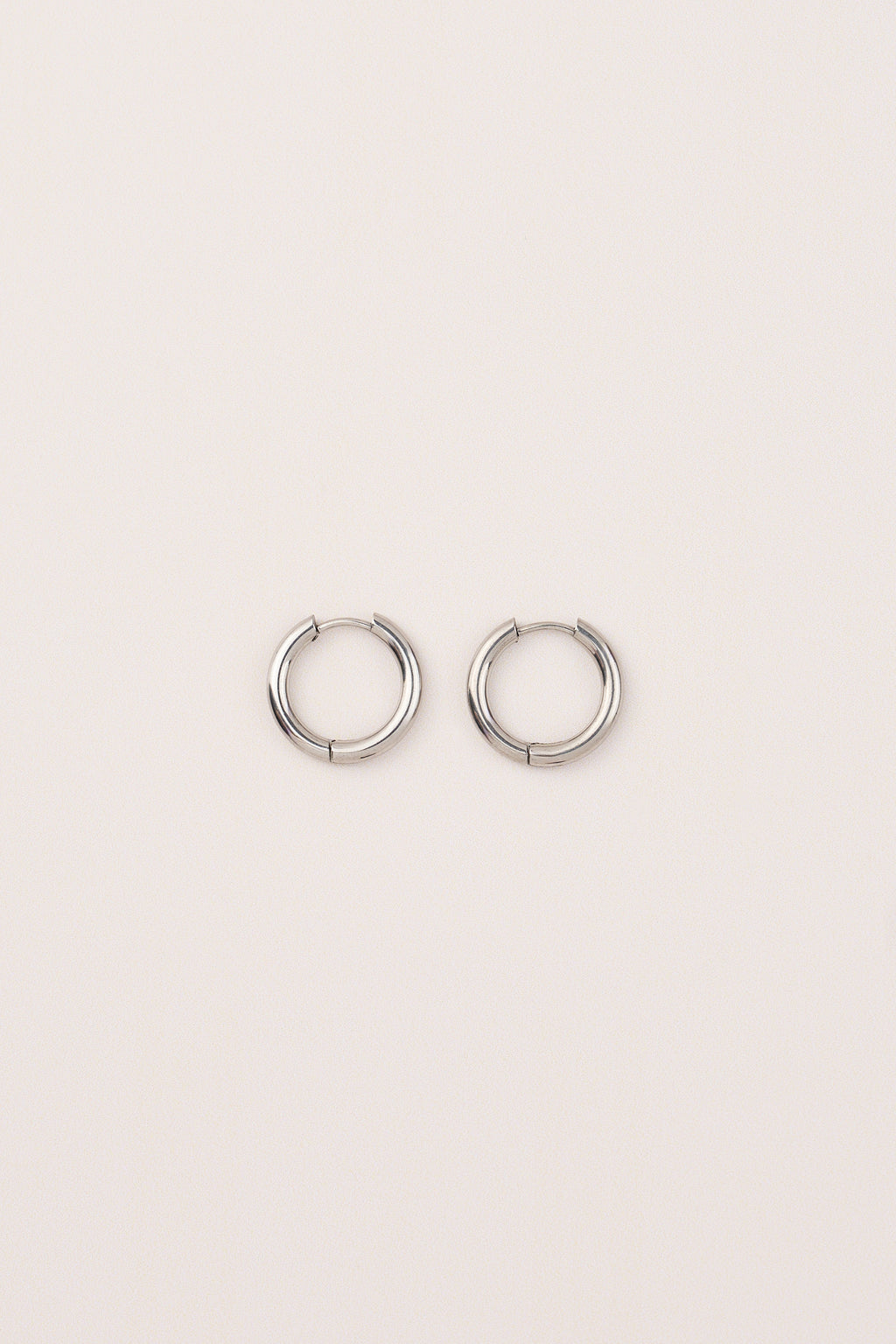 Steel Mini Hoop Earrings Silver