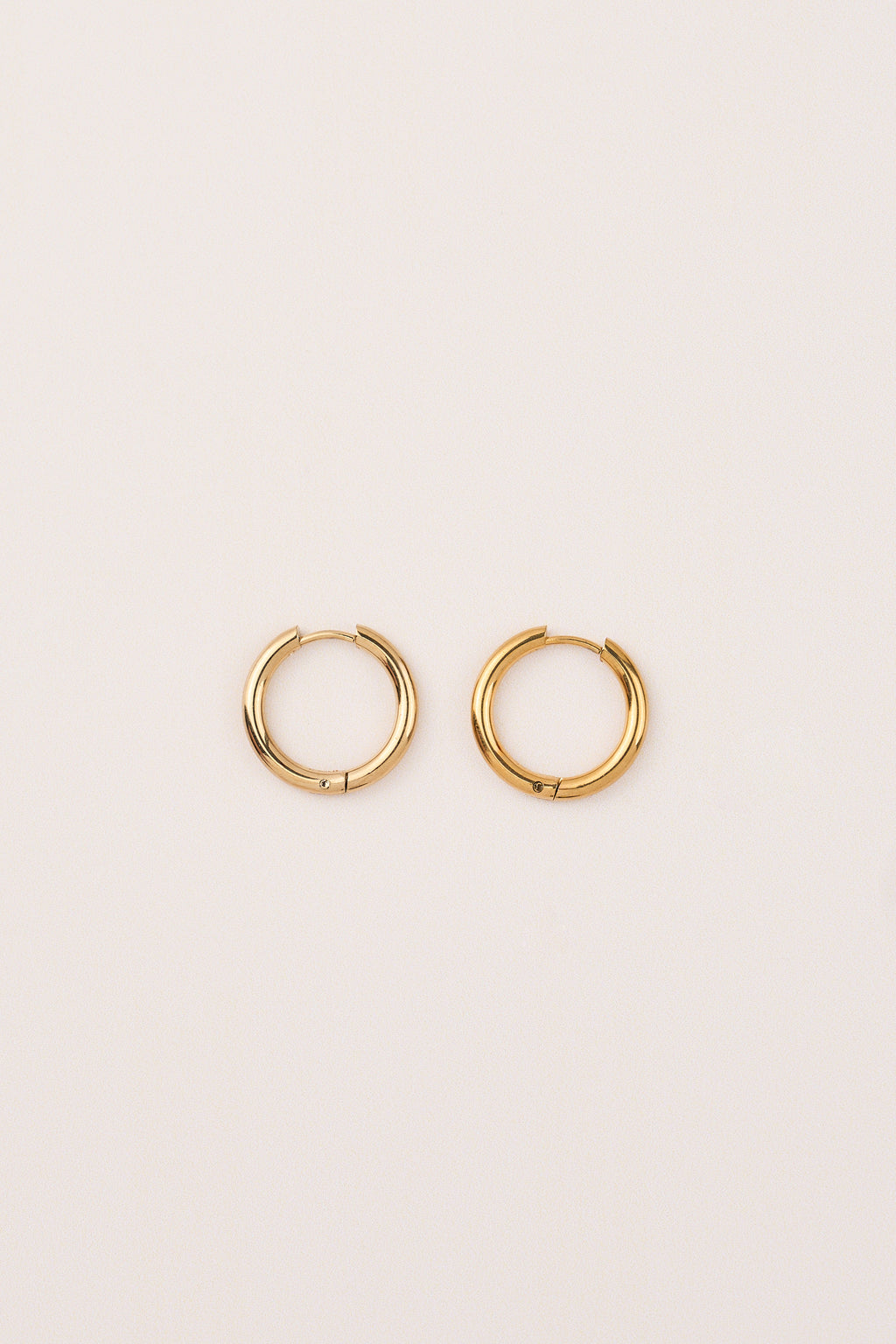 Steel Mini Hoop Earrings Gold 