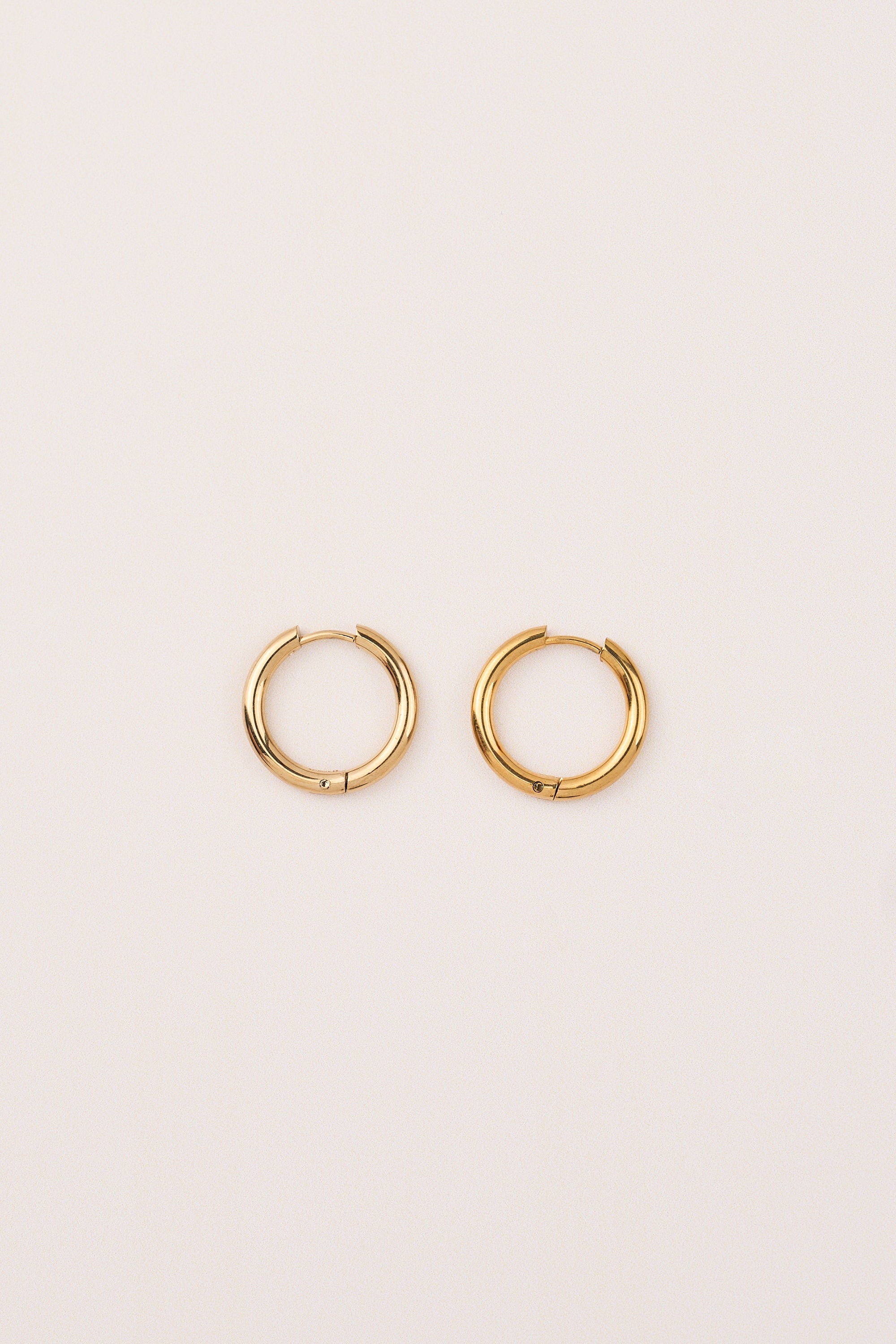 Steel Mini Hoop Earrings Gold 