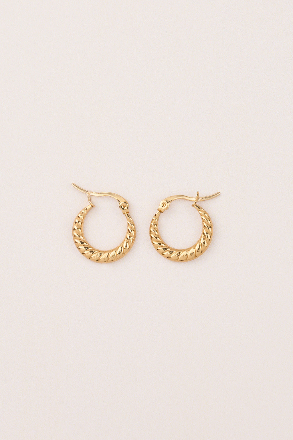 Steel Twisted Earring Gold