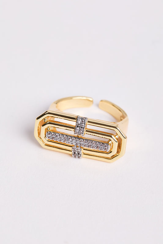 Rhodium Plated Elina Ring