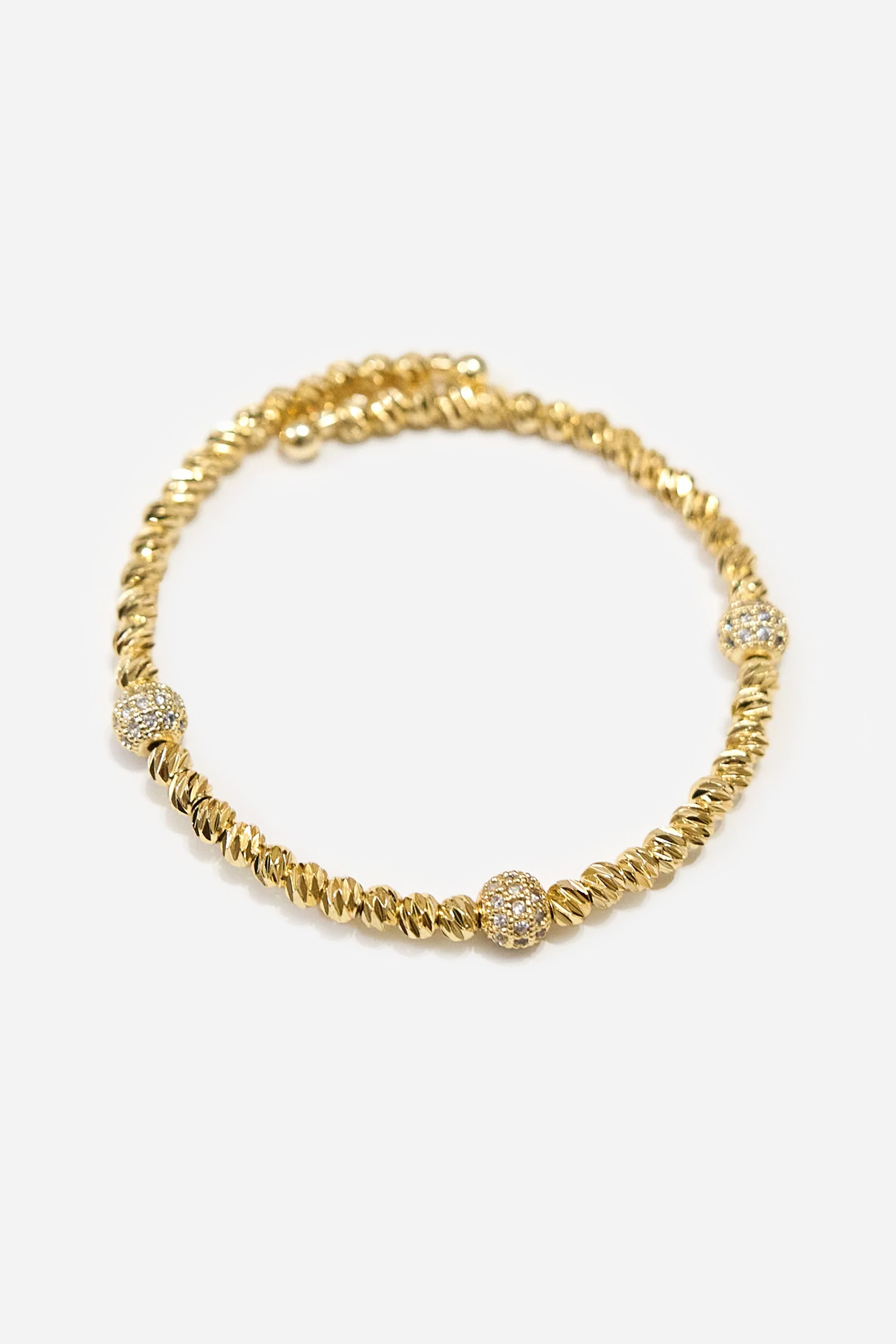 14K Altın Kaplama Taşlı Dorika Bileklik