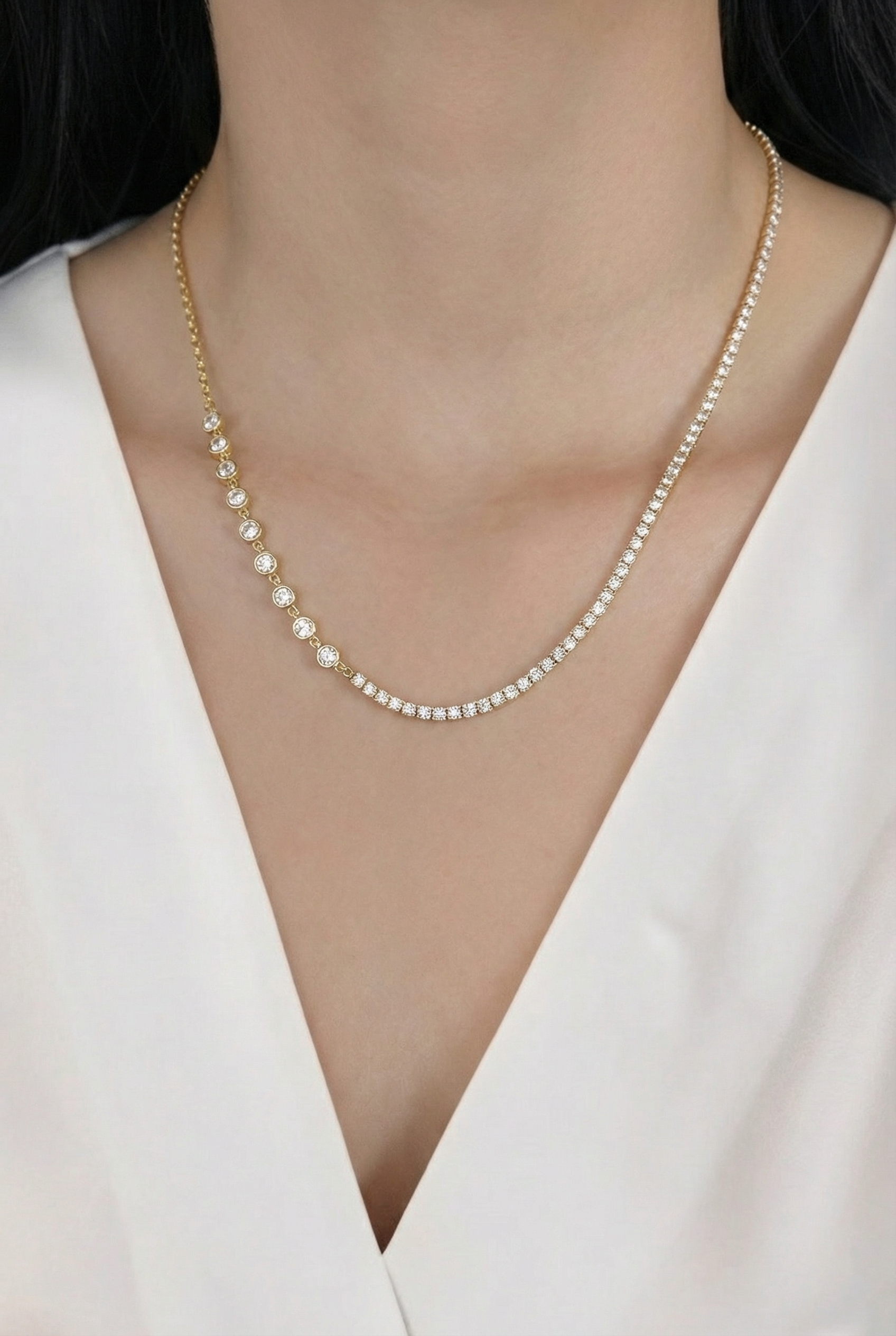 Xuping Zirkon Taşlı Parıltılı Kolye