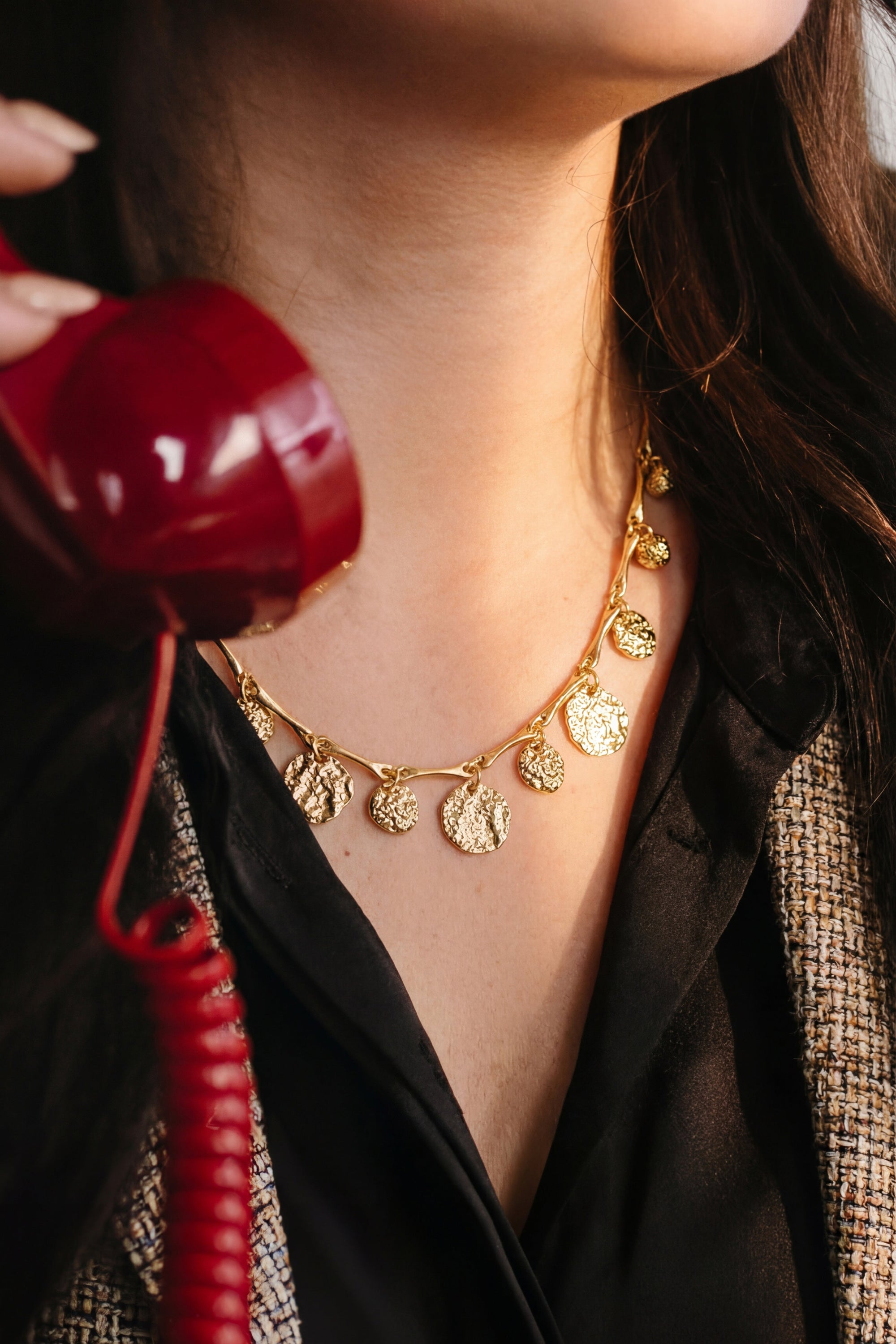 Altın Kaplama Boho Vintage Kolye