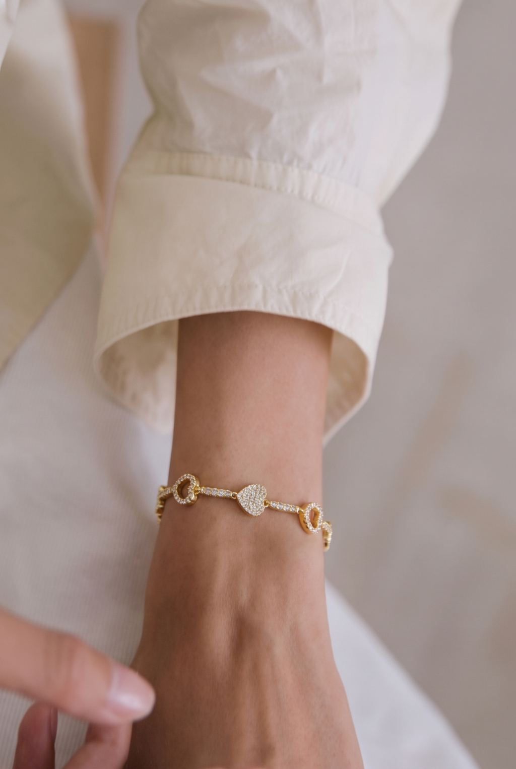 Özel Seri 14K Altın Kaplama Love Bileklik