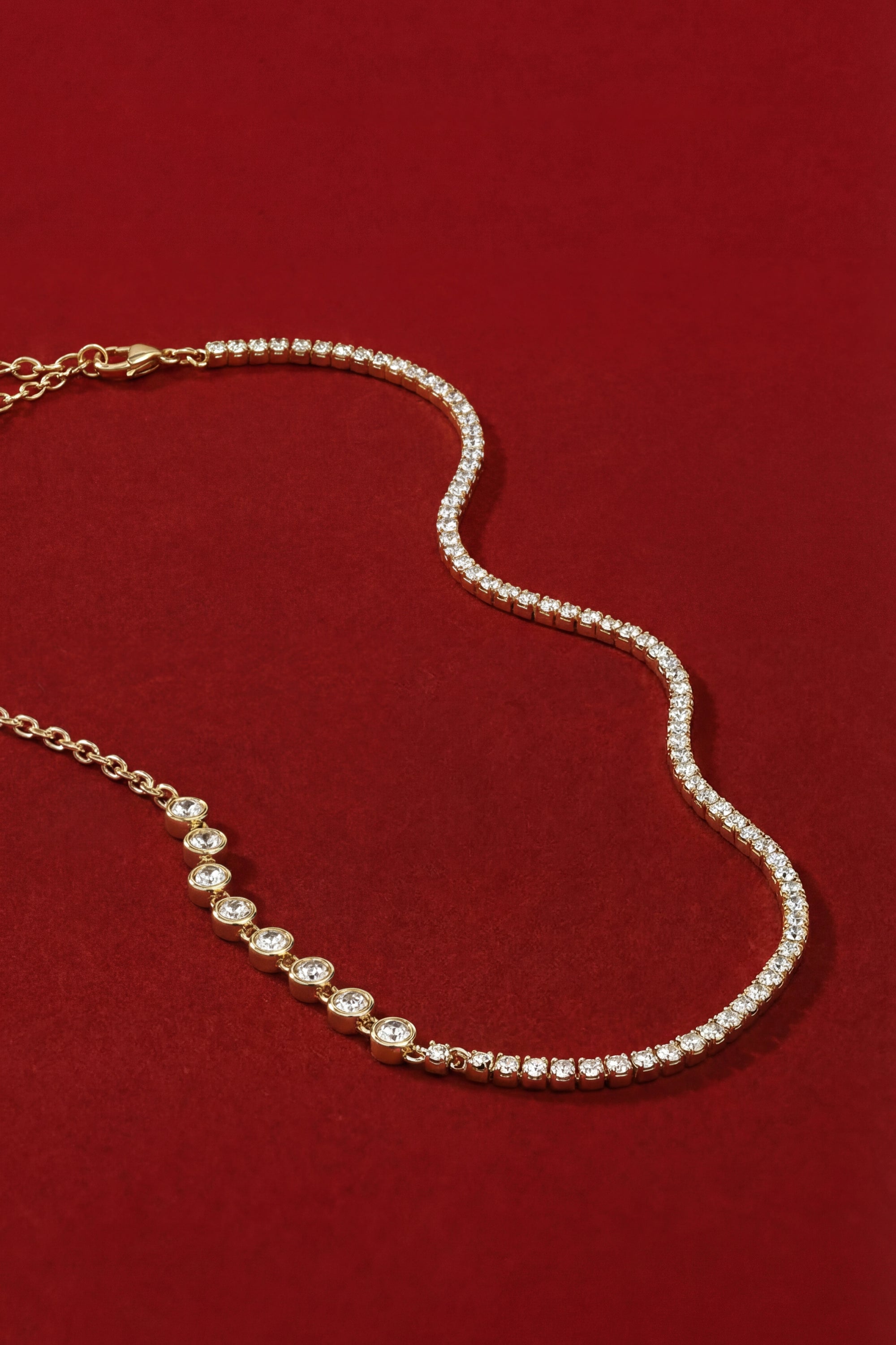 Xuping Zirkon Taşlı Parıltılı Kolye