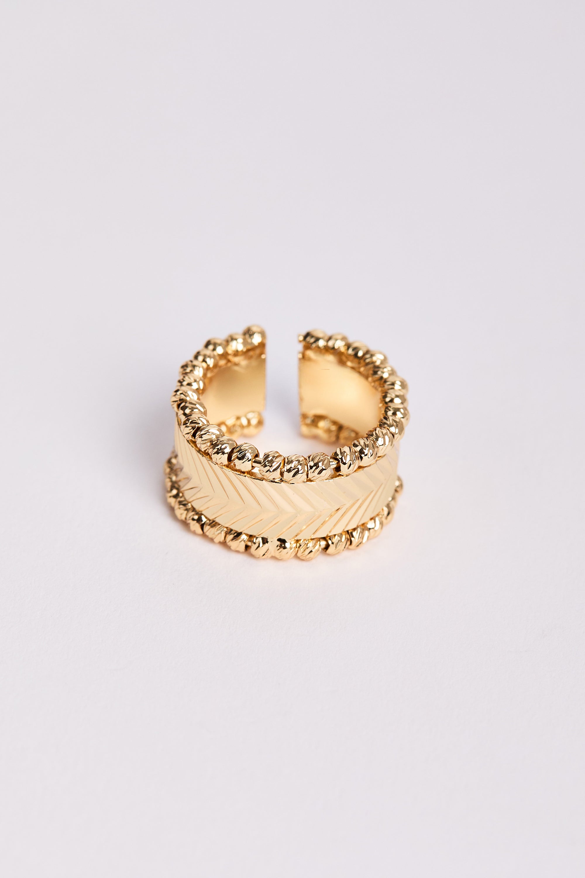 Herringbone Model Thick Ring