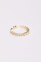 Zigzag Ring with Stones