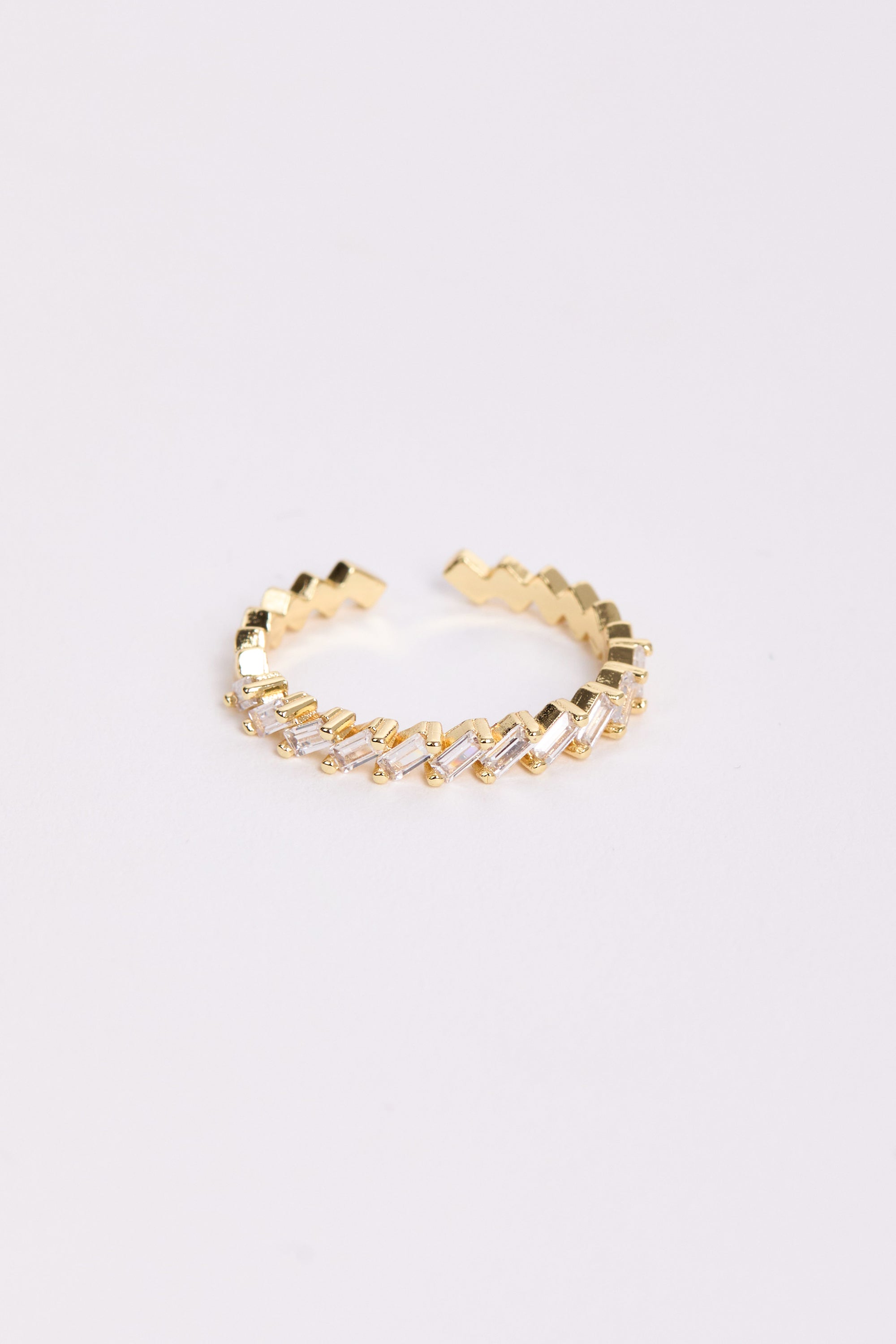 Taşlı Zikzak Yüzük