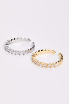 Zigzag Ring with Stones