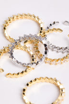 Zigzag Ring with Stones