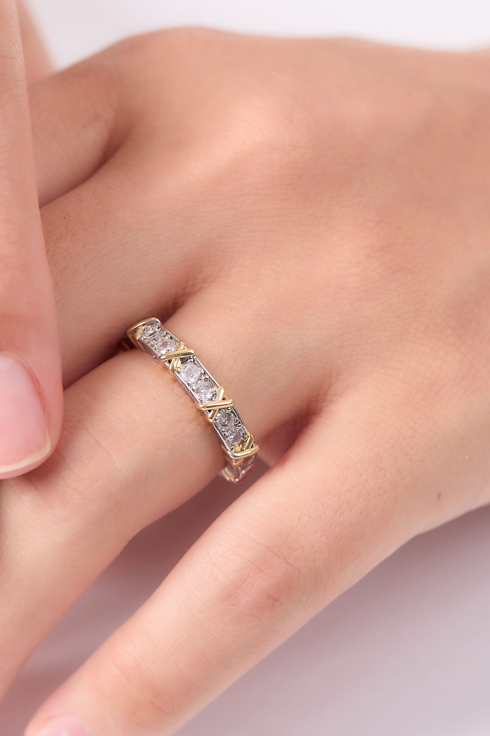 Rhodium Plated Tiff Ring