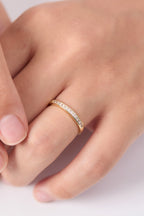 Altın Kaplama Zarif Tamtur Taş Yüzük