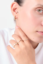 Altın Kaplama Zarif Tamtur Taş Yüzük