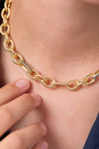 Altın Kaplama Luxe Zincir Kolye