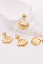 Altın Kaplama İstiridye Küpe