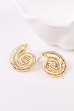 Altın Kaplama Deniz Kabuğu Küpe