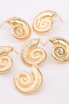 Altın Kaplama Deniz Kabuğu Küpe