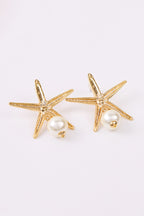 İncili Yıldız Küpe