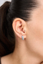 Xuping Taşlı Mavi Halka Küpe