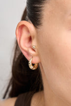 Xuping Taşlı Desen Küpe