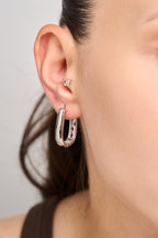 Xuping Önü Düz Arkası Desenli Küpe