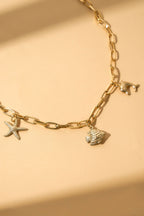 Altın Kaplama Charmlı Kolye