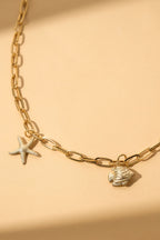 Altın Kaplama Charmlı Kolye