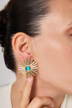 Altın Kaplama Flov Küpe