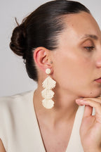 Deniz Kabuğu Hasır Küpe