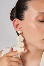 Deniz Kabuğu Hasır Küpe