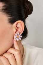 Çiçek Renkli Hasır Küpe